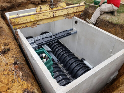 Septic tank underground